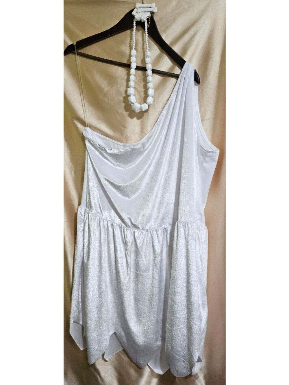 Wilma Flintstone Costume Adult Plus 3XL Dress Necklace Cavewoman Earring Cosplay